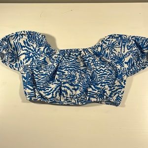 Zara | Zara Puffy Sleeves Cropped Blouse Top